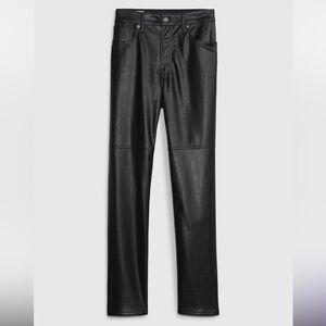 GAP Vegan Leather Cheeky Sky High Straight Pants Size 28 / 6R